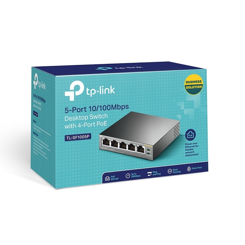 Switch TP-LINK TL-SF1005P 5 bocas 10/100 Power Over Ethernet Switch TP-LINK TL-SF1005P 5 bocas 10/100 Power Over Ethernet