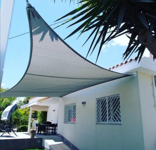 Malla Toldo Vela Alta Calidad 7 x 3 metros Filtro Uv98% Gris