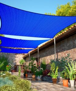 Toldo Vela Sombra viento y granizo Uv -2*2 Mts Cuadrado Azul