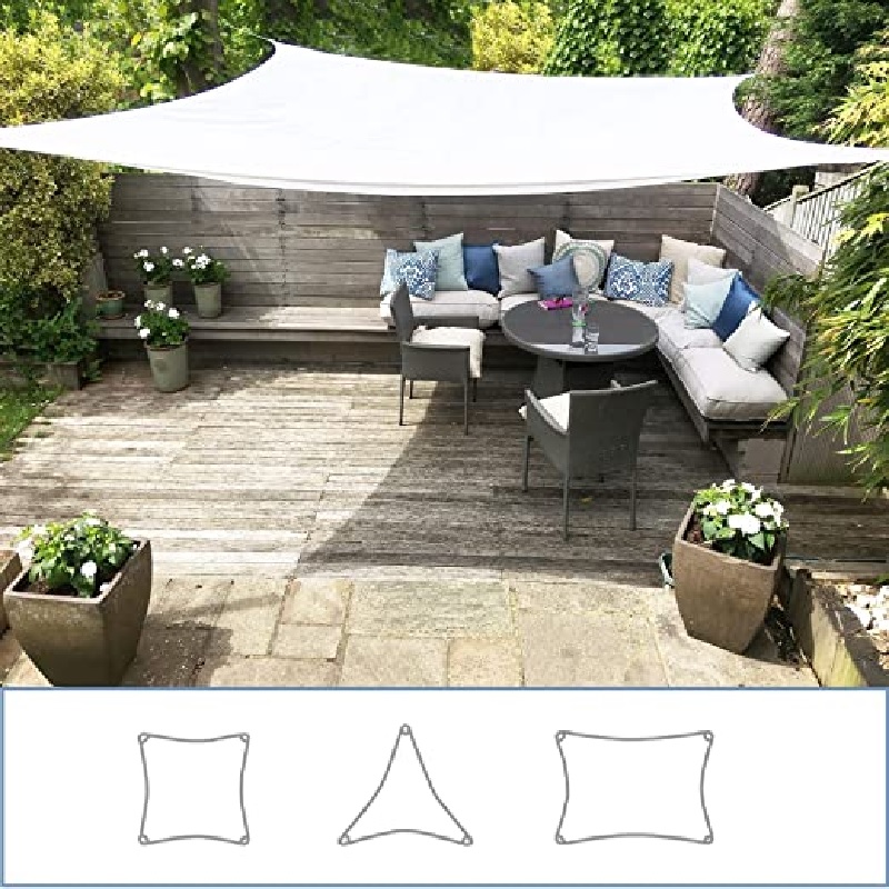 Toldo Vela p/ sombra viento c/ Uv - 4*6 rectangulo BLANCO Toldo Vela p/ sombra viento c/ Uv - 4*6 rectangulo BLANCO