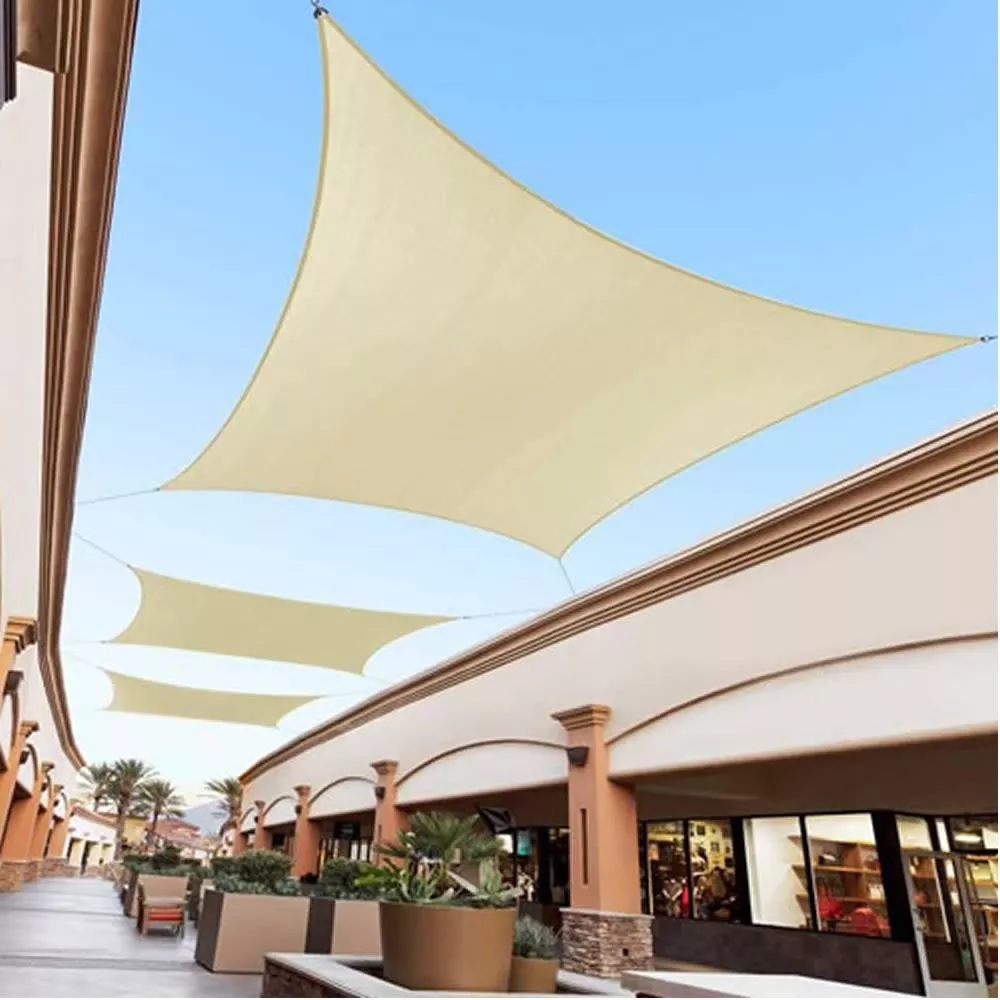 Toldo Vela sombra viento y granizo - 4*4*5.6 triangulo BEIGE Toldo Vela sombra viento y granizo - 4*4*5.6 triangulo BEIGE