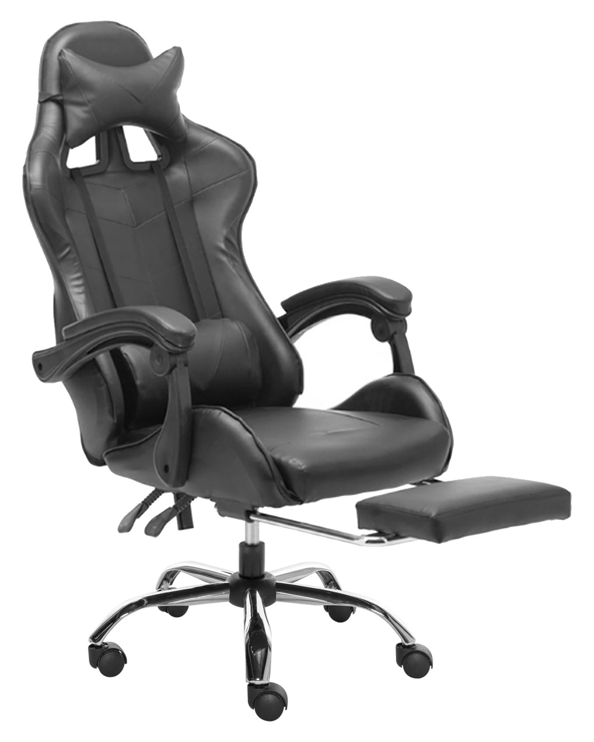 Silla Gamer Lumax Modelo ROM con Apoyapies - Negro Silla Gamer Lumax Modelo ROM con Apoyapies - Negro