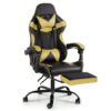 Silla Gamer Lumax Modelo ROM con Apoyapies - Negro/Amarillo