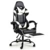 Silla Gamer Lumax Modelo ROM con Apoyapies - Negro/Blanco