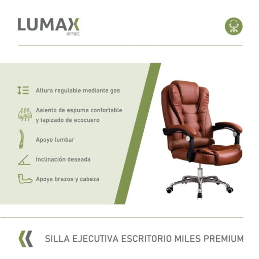 Silla ejecutiva Miles sin apoyapies Marron / Sillon