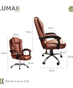 Silla ejecutiva Miles sin apoyapies Marron / Sillon