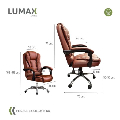 Silla ejecutiva Miles sin apoyapies Marron / Sillon