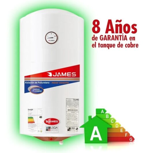 Calefon Termotanque James 80 Litros Prisma Cobre Efi. A