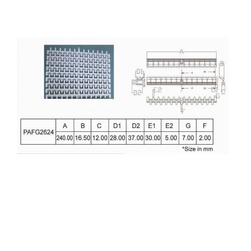 REJILLA GIFI REBOSADERO 240X30MM X MT Para Piscina