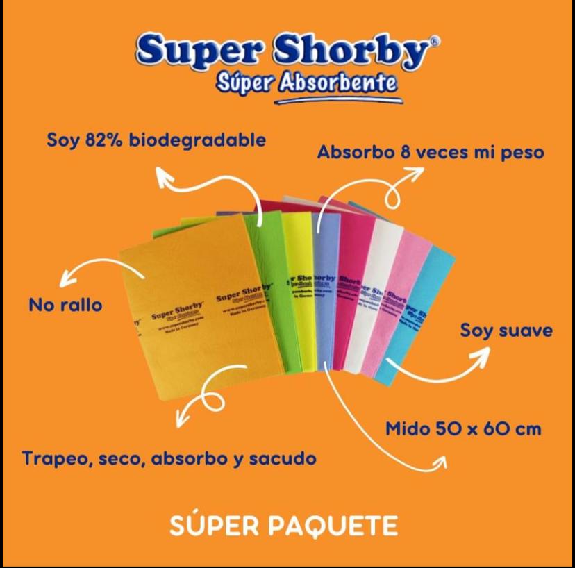 Super Shorby - Toalla Súper Absorbente Alemania - Pack 8 uni Super Shorby - Toalla Súper Absorbente Alemania - Pack 8 uni