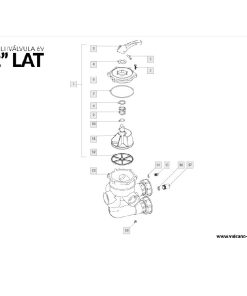 VALVULA VULCANO SELECTORA C/ACC VC200 Para Piscina