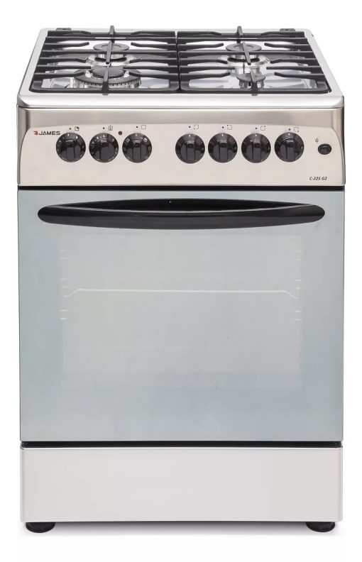 Cocina Combinada James con 4 hornallas C 225 G2 Inox