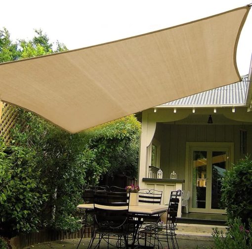 Toldo Vela p/ sombra viento c/ Uv - 4*4 Cuadrado Beige