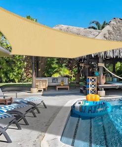 Toldo Vela p/ sombra viento c/ Uv - 4*4 Cuadrado Beige