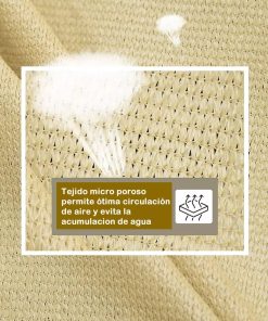 Toldo Vela p/ sombra viento c/ Uv - 4*4 Cuadrado Beige