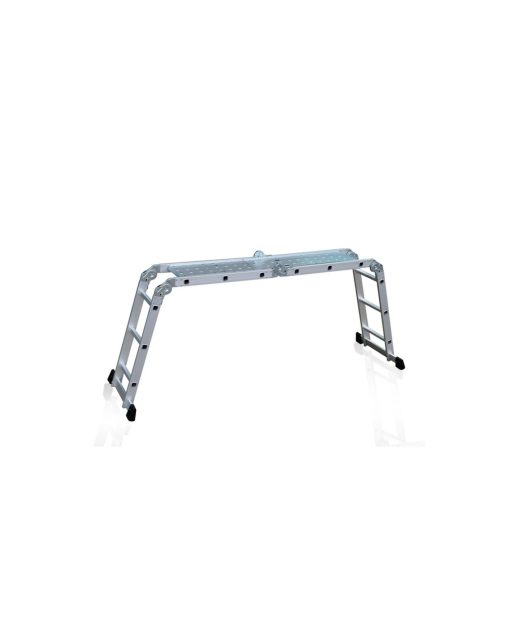 Escalera andamio 3.4 mts 12 escalones Aluminio Sin Chapones