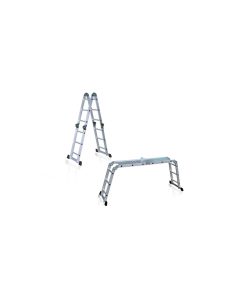 Escalera andamio 3.4 mts 12 escalones Aluminio Sin Chapones