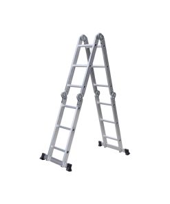 Escalera andamio 3.4 mts 12 escalones Aluminio Sin Chapones
