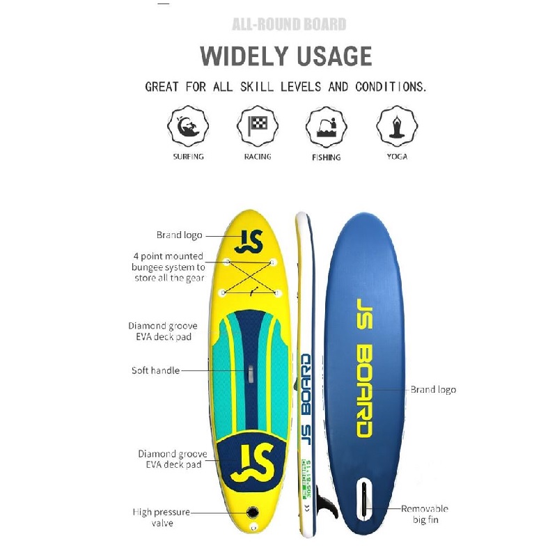 Tabla Stand Up Paddle Inflable Board 3.35m + Remo + Mochila