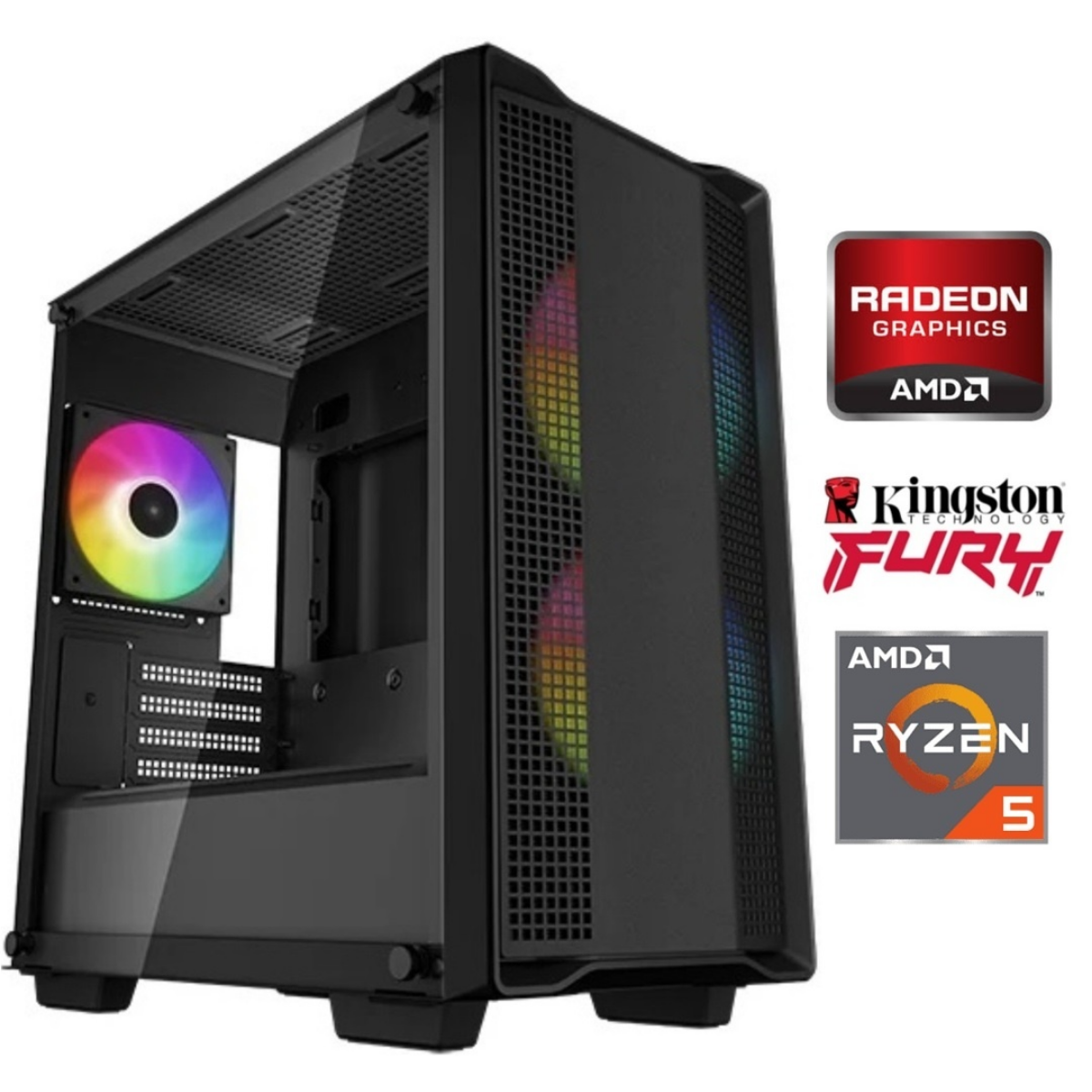 Equipo Gamer Ryzen 5 5600GT 16GB SSD 480GB Gráficos Radeon Equipo Gamer Ryzen 5 5600GT 16GB SSD 480GB Gráficos Radeon