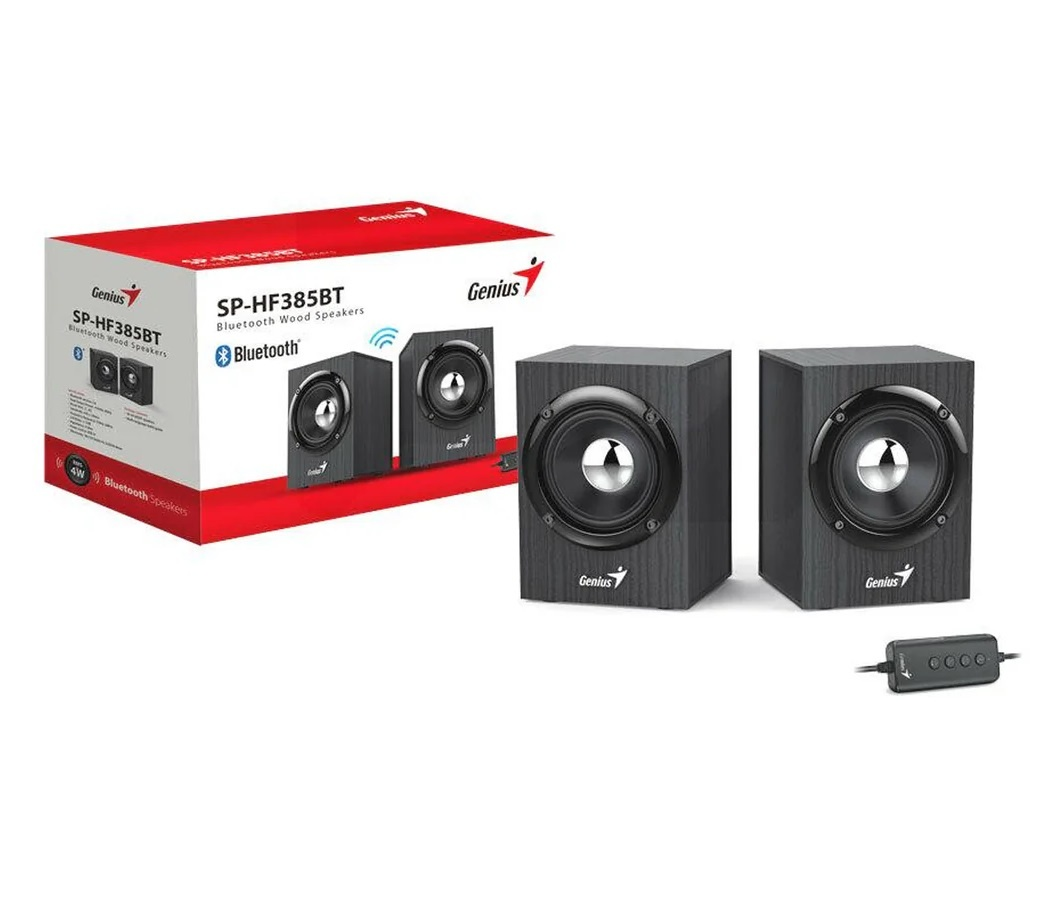 Parlante Genius 2.0 4W madera Bluetooth 5.0 SP-HF385BT Parlante Genius 2.0 4W madera Bluetooth 5.0 SP-HF385BT