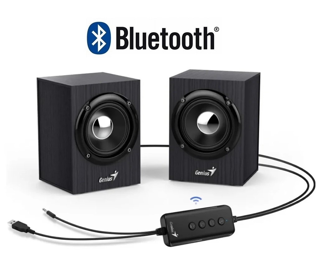 Parlante Genius 2.0 4W madera Bluetooth 5.0 SP-HF385BT Parlante Genius 2.0 4W madera Bluetooth 5.0 SP-HF385BT