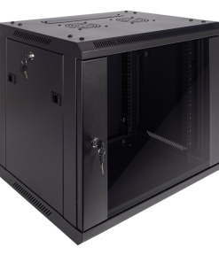 Rack NRG+ 9U pared o piso - Vidrio templado con cerradura
