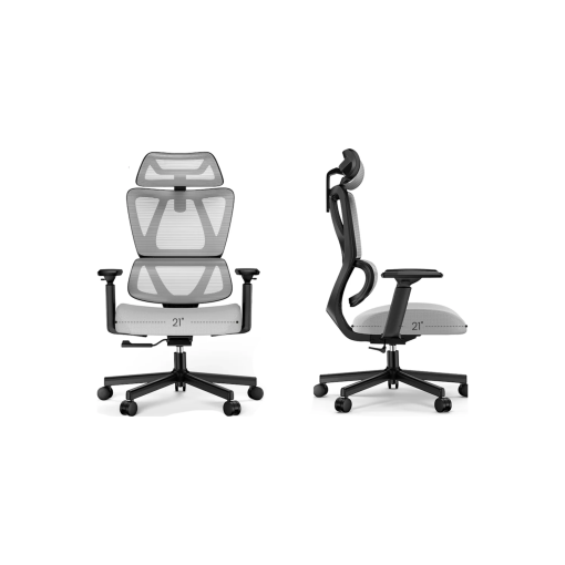 Silla de Escritorio Ajustable 360°/130° ProtoArc Ec100 Gris
