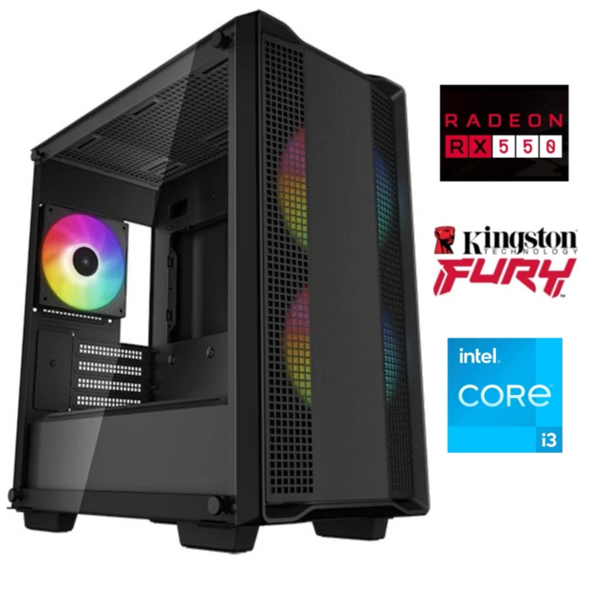 Equipo Gamer Core i3 10100F 32GB SSD 1TB RX550 4GB