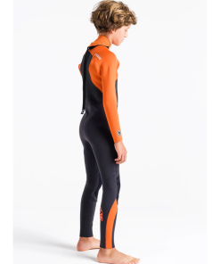 Traje de neopreno c-skins NIÑO Largo CHARCOAL/BURNT ORANGE