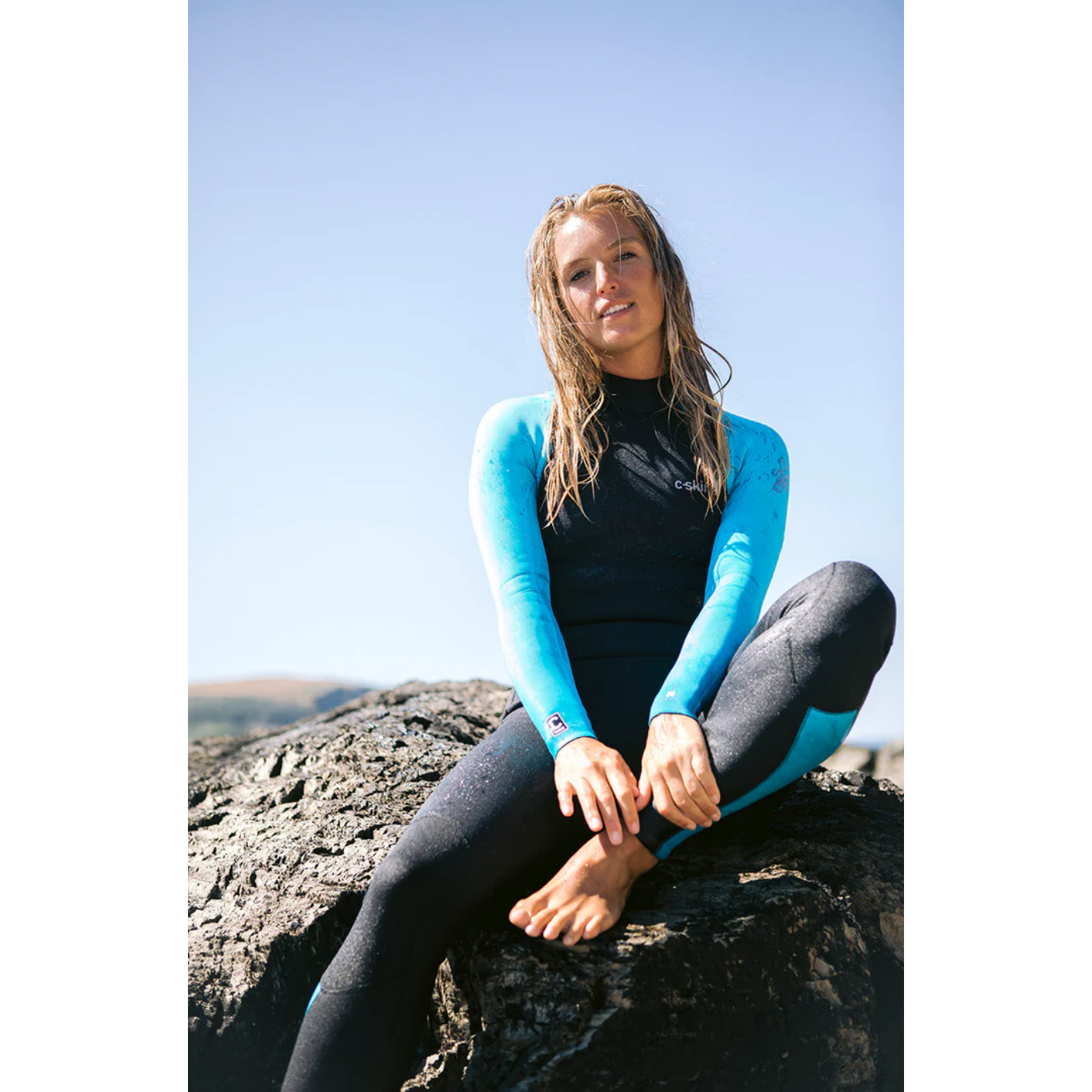 Traje de neopreno c-skins mujer Largo Raven BLACK/CYAN/AZURE Traje de neopreno c-skins mujer Largo Raven BLACK/CYAN/AZURE