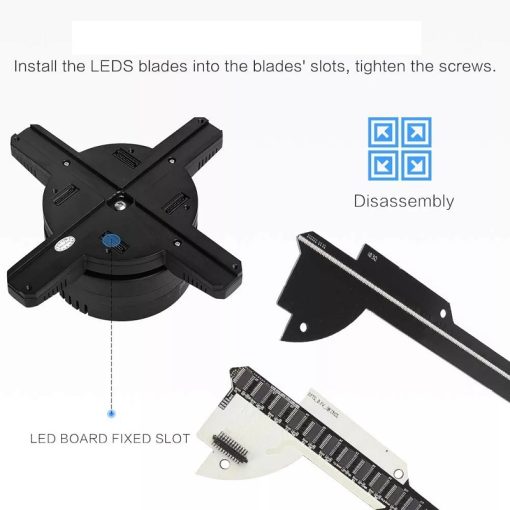 3D Holograma Proyector FAN SMART WIFI 1080x672 FA60N 59cm