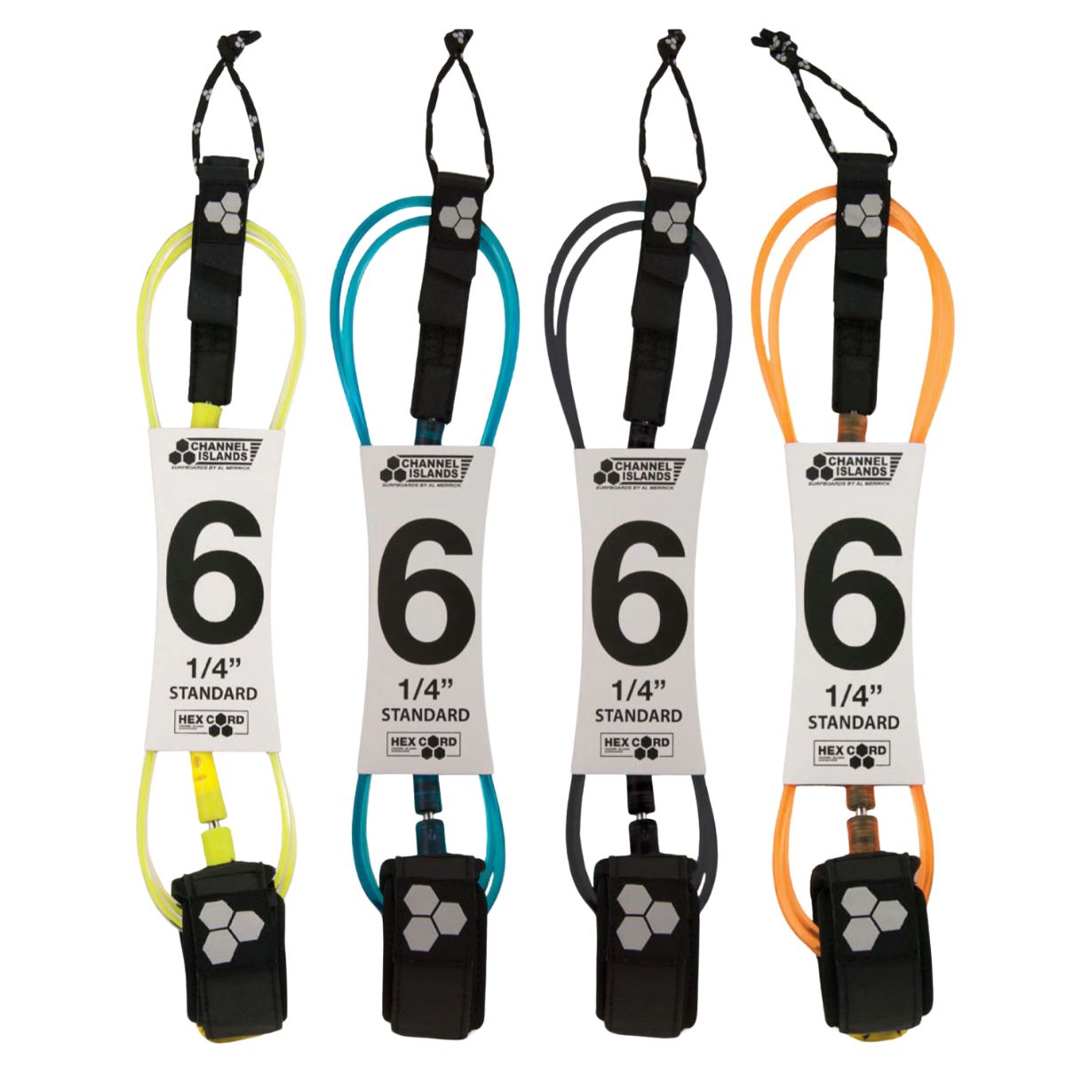 Leash Para Tabla De Surf 1,8M HEX CORD Amarillo Leash Para Tabla De Surf 1,8M HEX CORD Amarillo