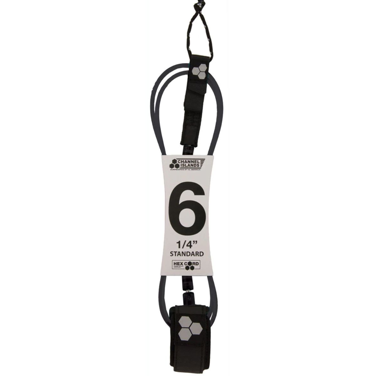 Leash Para Tabla De Surf 1,8M HEX CORD Negro CHANNEL ISLANDS Leash Para Tabla De Surf 1,8M HEX CORD Negro CHANNEL ISLANDS