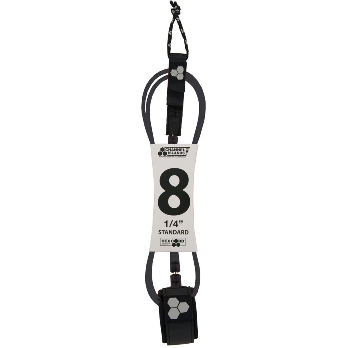 Leash Para Tabla De Surf 2,4M HEX CORD Negro CHANNEL ISLANDS Leash Para Tabla De Surf 2,4M HEX CORD Negro CHANNEL ISLANDS