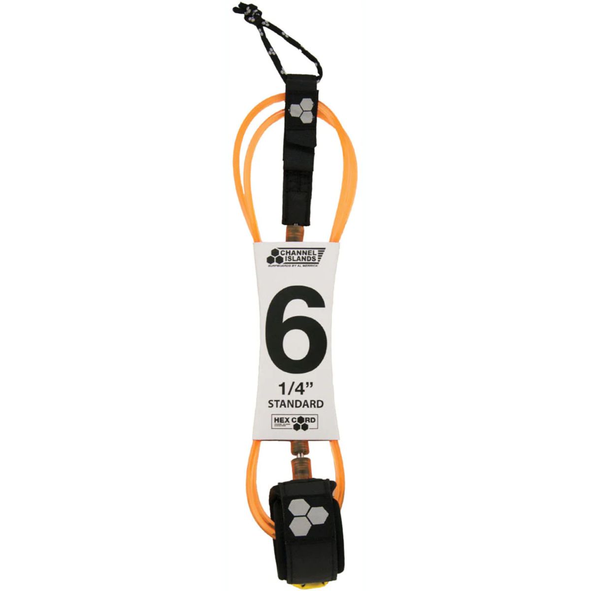 Leash Para Tabla Surf 1,8M HEX CORD Naranja CHANNEL ISLANDS Leash Para Tabla Surf 1,8M HEX CORD Naranja CHANNEL ISLANDS