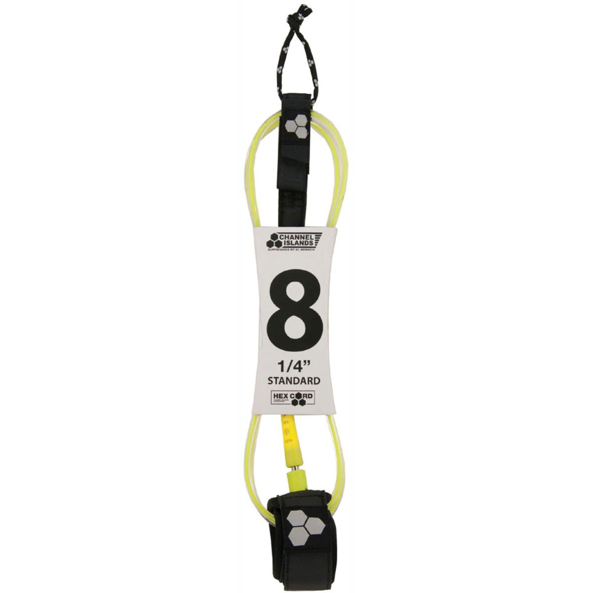 Leash Para Tabla Surf 2,4M HEX CORD Amarillo CHANNEL ISLANDS Leash Para Tabla Surf 2,4M HEX CORD Amarillo CHANNEL ISLANDS