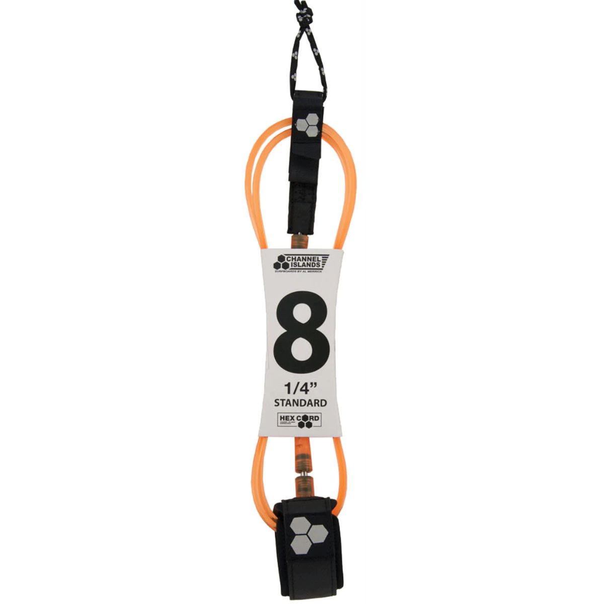 Leash Para Tabla Surf 2,4M HEX CORD Naranja CHANNEL ISLANDS Leash Para Tabla Surf 2,4M HEX CORD Naranja CHANNEL ISLANDS