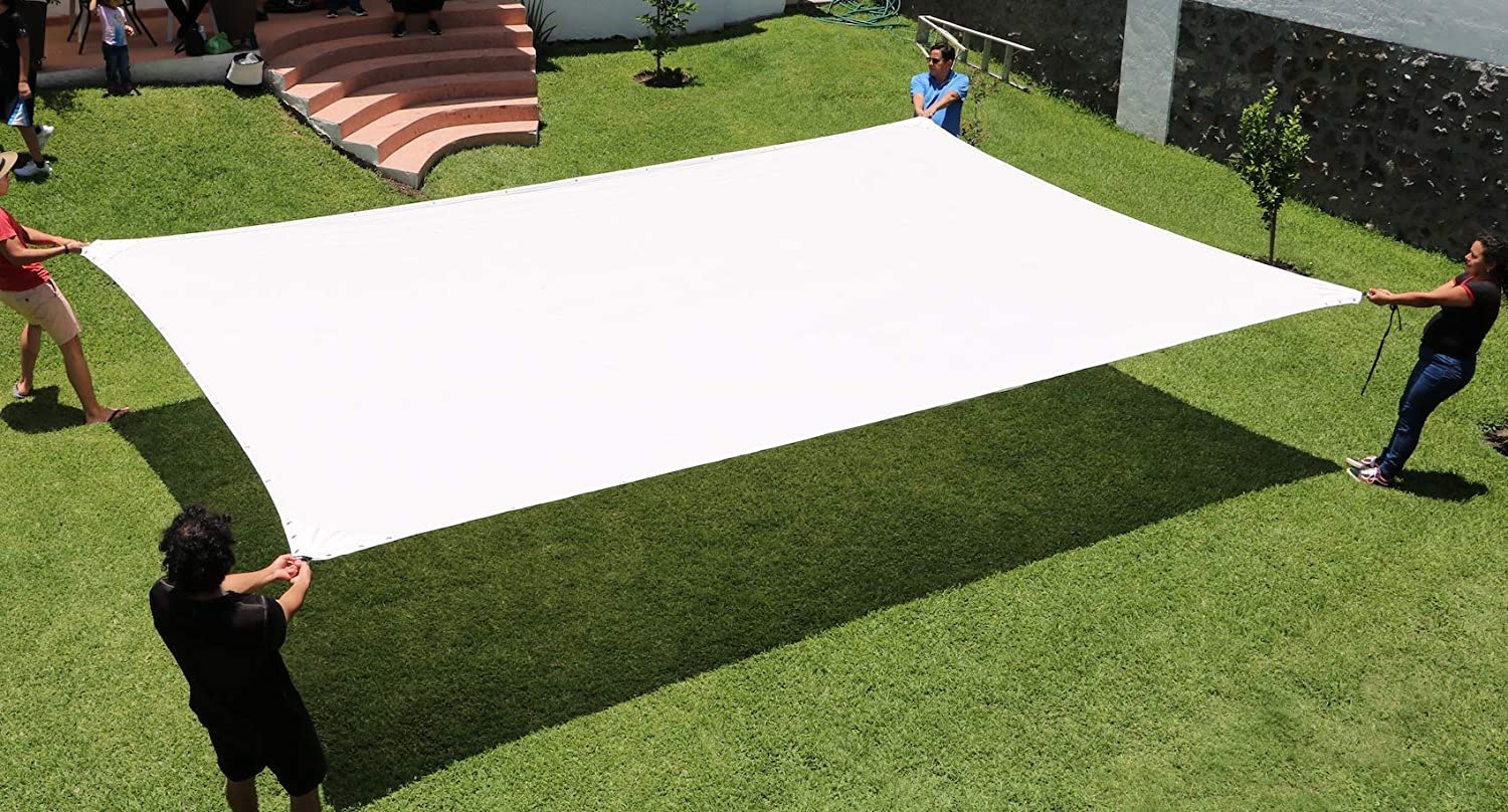 Malla Toldo Vela Alta Calidad 8 x 3 metros Uv 98% Blanco Malla Toldo Vela Alta Calidad 8 x 3 metros Uv 98% Blanco