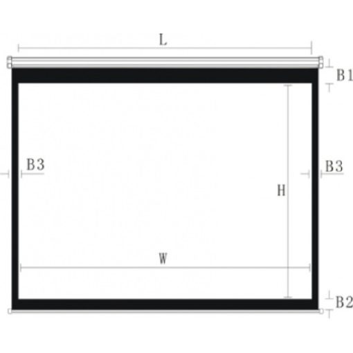 Pantalla para proyector 108'' 16:9 Blanco Retráctil