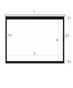 Pantalla para proyector 77'' 16:9 PEBC77 Blanco Retráctil