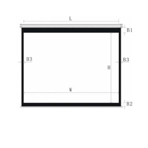 Pantalla para proyector 77'' 16:9 PEBC77 Blanco Retráctil