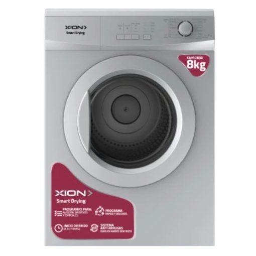 Secarropas Xion Carga Frontal 8kg Plateado