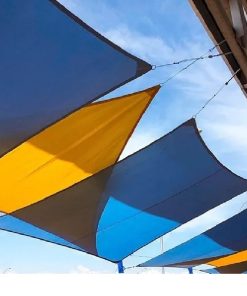 Toldo Vela p/ sombra viento y granizo c/ Uv - 3*2mts Azul