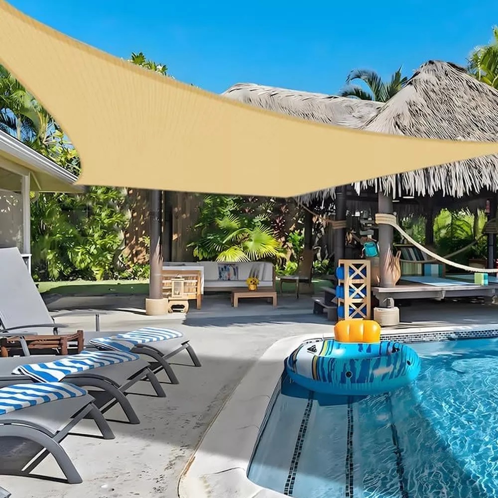 Toldo Vela p/ sombra viento y granizo c/ Uv - 3*2mts  Azul Toldo Vela p/ sombra viento y granizo c/ Uv - 3*2mts Azul