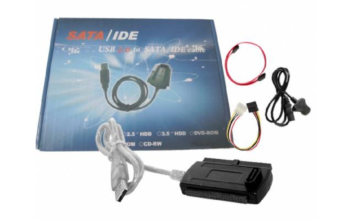 Adaptador USB 2.0 a SATA/IDE-2.5"/3.5"/5.25" - Disco por USB