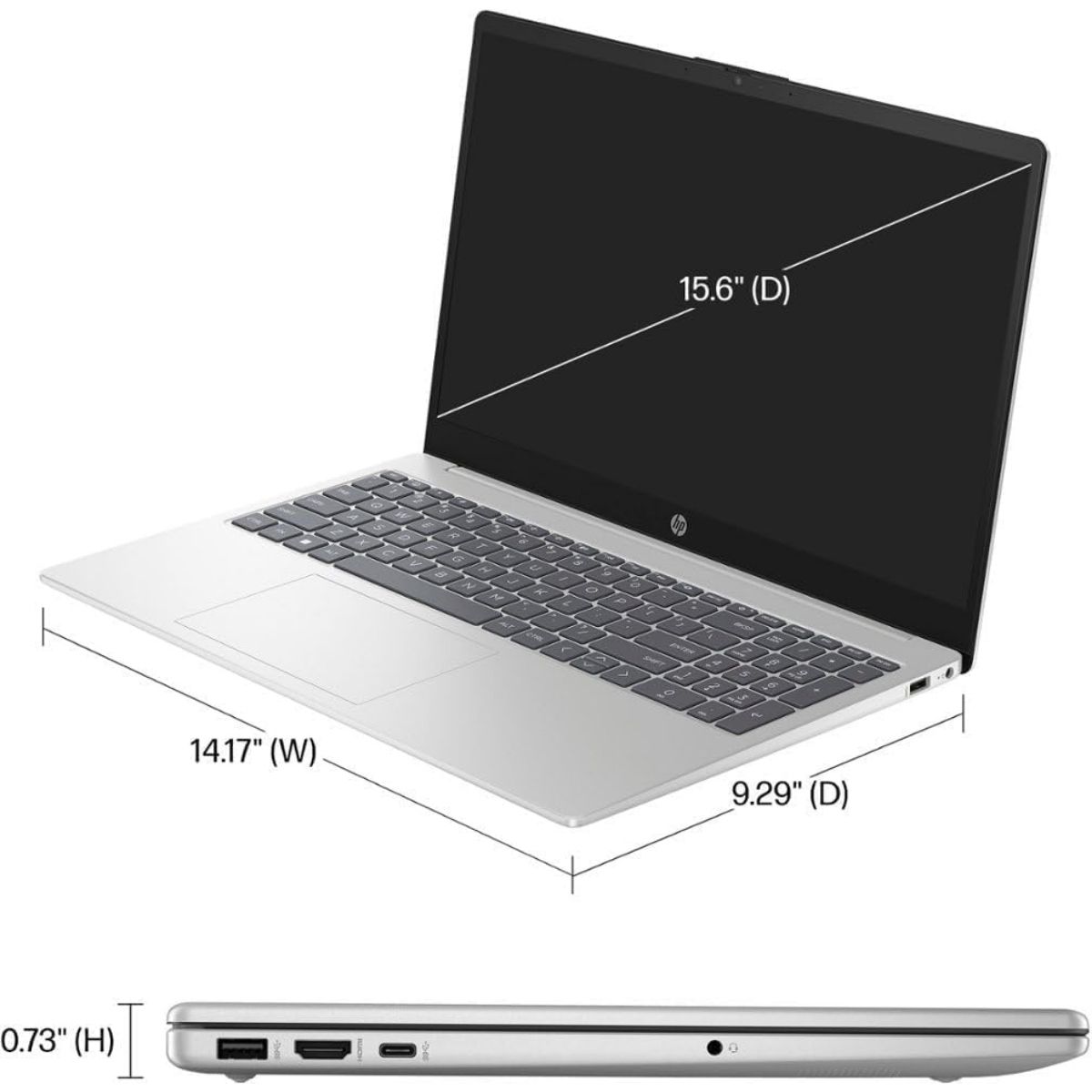 Copia - Notebook HP 15-FC0025 Ryzen™ 5 7520U 512GB SSD 8GB 15.6" (1366x768) TOUCHSCREEN WIN11 S NATURAL SILVER. 90 Day Warranty - 9Q1E9UA#ABA-R