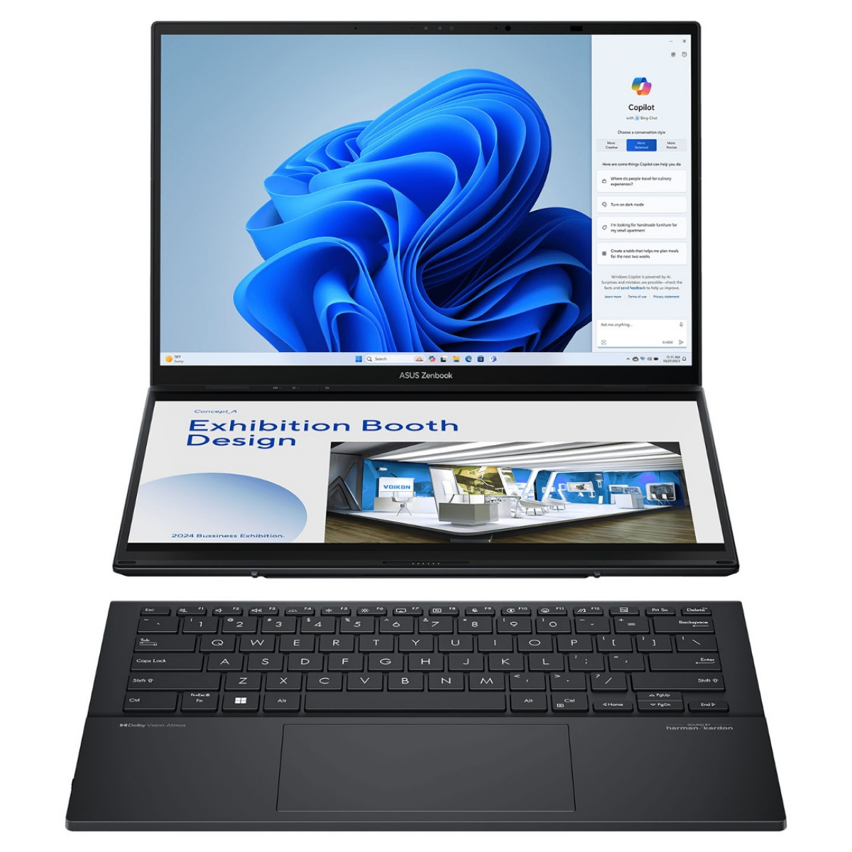 Notebook Asus Zenbook Duo UX8406CA Core Ultra 9 5.4Ghz 32GB 2TB SSD DUAL 14'' WUXGA Oled Touch Notebook Asus Zenbook Duo UX8406CA Core Ultra 9 5.4Ghz 32GB 2TB SSD DUAL 14'' WUXGA Oled Touch