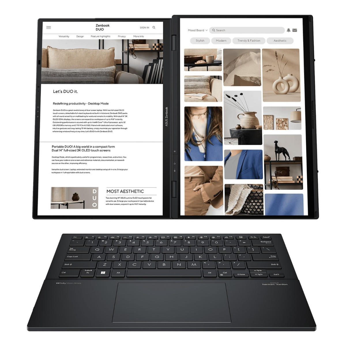 Notebook Asus Zenbook Duo UX8406CA Core Ultra 9 5.4Ghz 32GB 2TB SSD DUAL 14'' WUXGA Oled Touch Notebook Asus Zenbook Duo UX8406CA Core Ultra 9 5.4Ghz 32GB 2TB SSD DUAL 14'' WUXGA Oled Touch