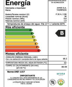 Termotanque / Calefon / Calentador 30L - Thompson Clase B